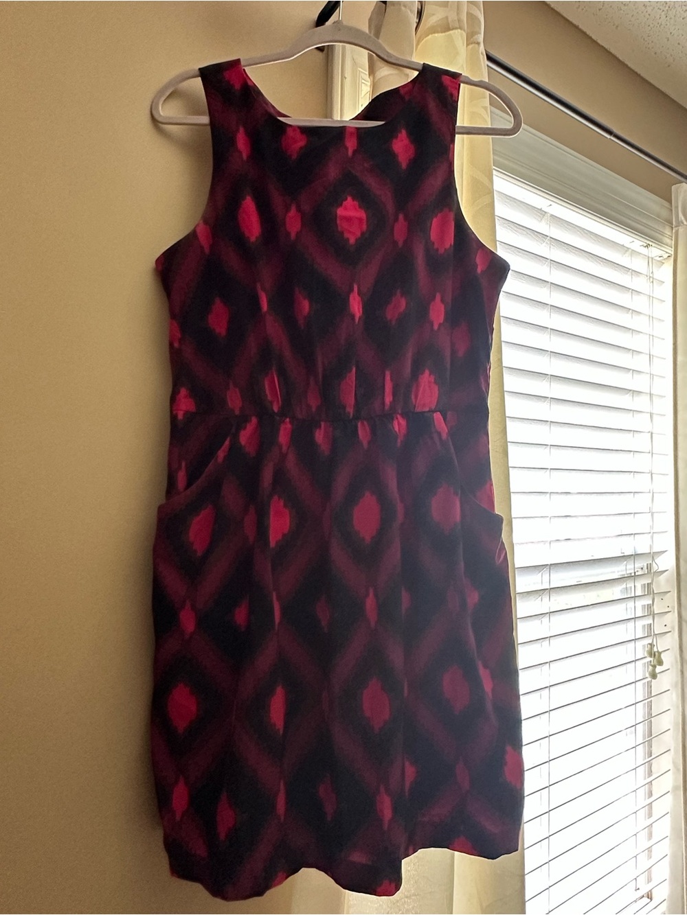GAP Sleeveless Ikat Sheath Dress in Purple and Fuchsia